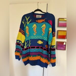 Amazing unique vintage 100% cotton sweater